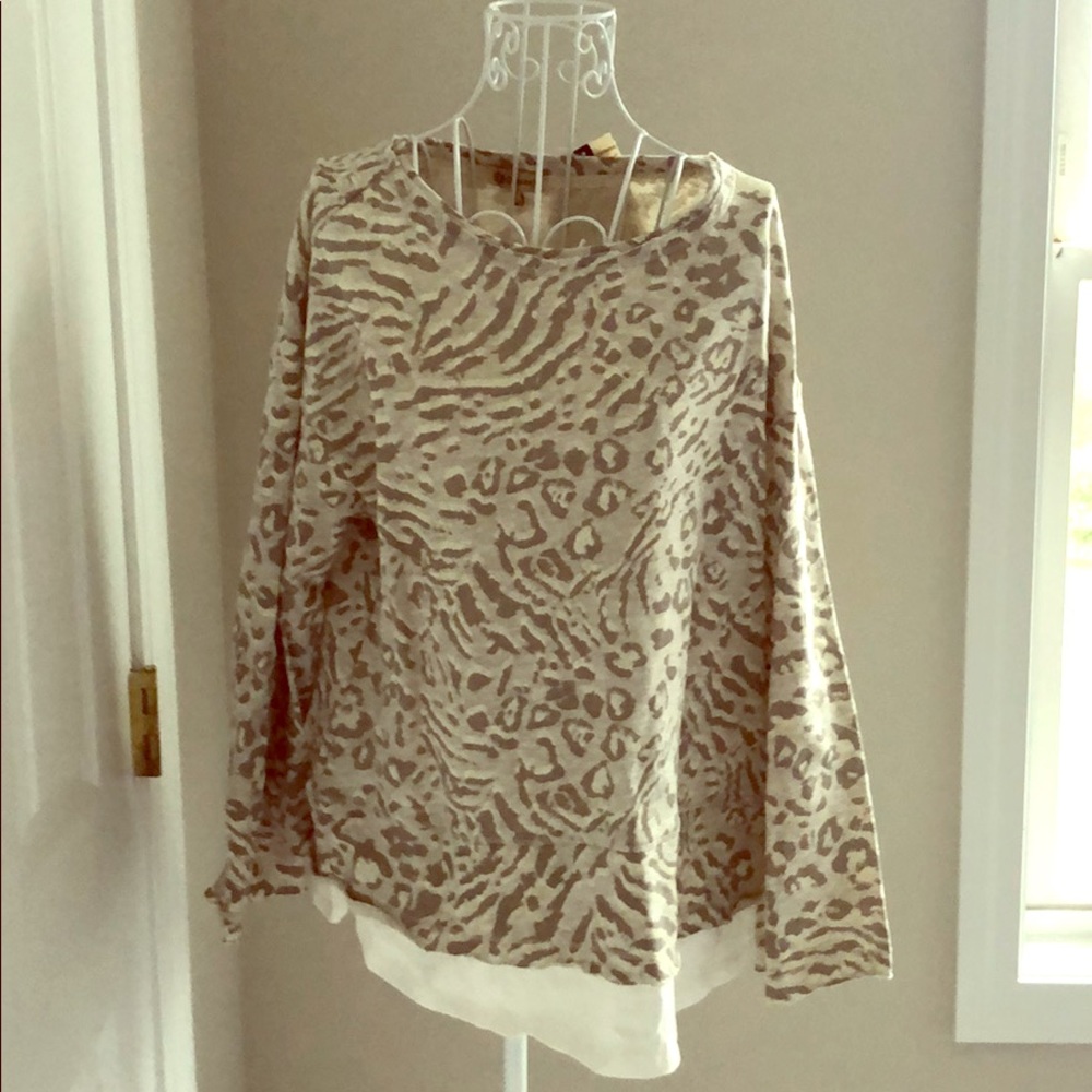 Animal print casual sweater